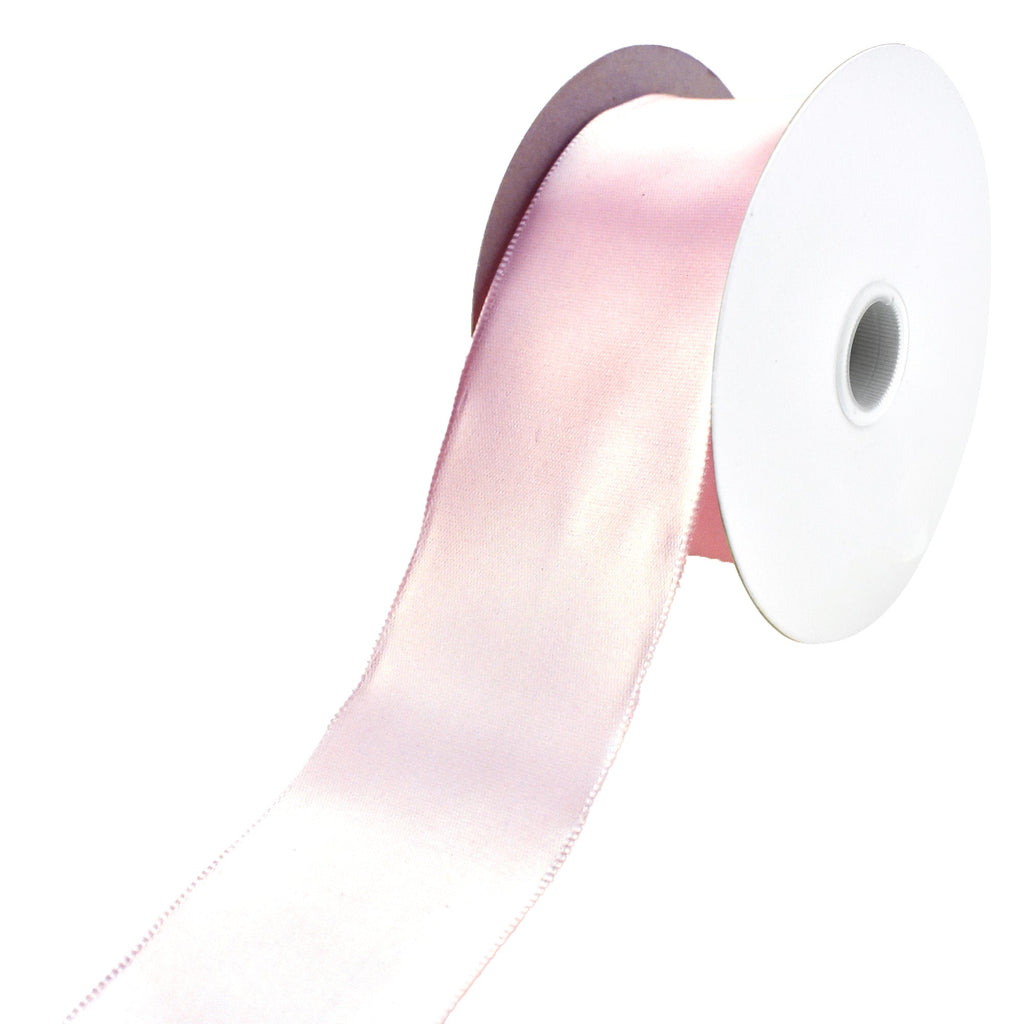Soft Single Faced Satin Wired Ribbon, 1-1/2-inch, 10-yard, Light Pink