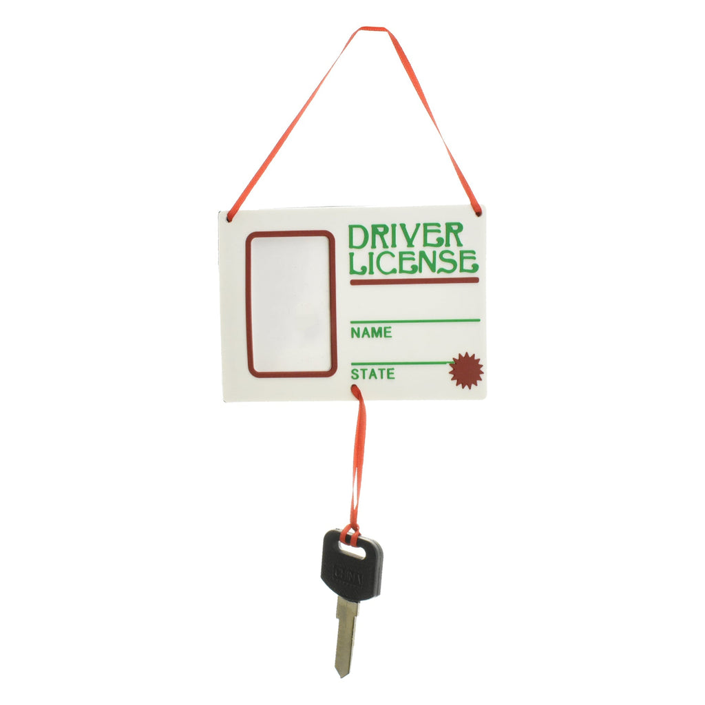 Driver's License and Key Christmas Ornament, 6-Inch