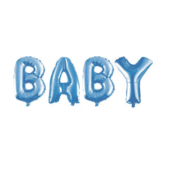 Baby Foil Text Balloon, 32-Inch Letter, 4-Piece