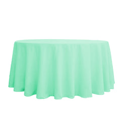 Plastic Table Cover, Round, 84-Inch - Aqua