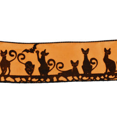 Magical Black Cats Halloween Wired Ribbon, 2-1/2-Inch, 10-Yard