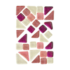 Glittered Glass Mosaic Tile Stickers, 4-1/2-inch