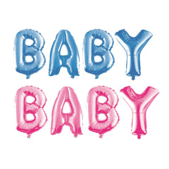 Baby Foil Text Balloon, 32-Inch Letter, 4-Piece