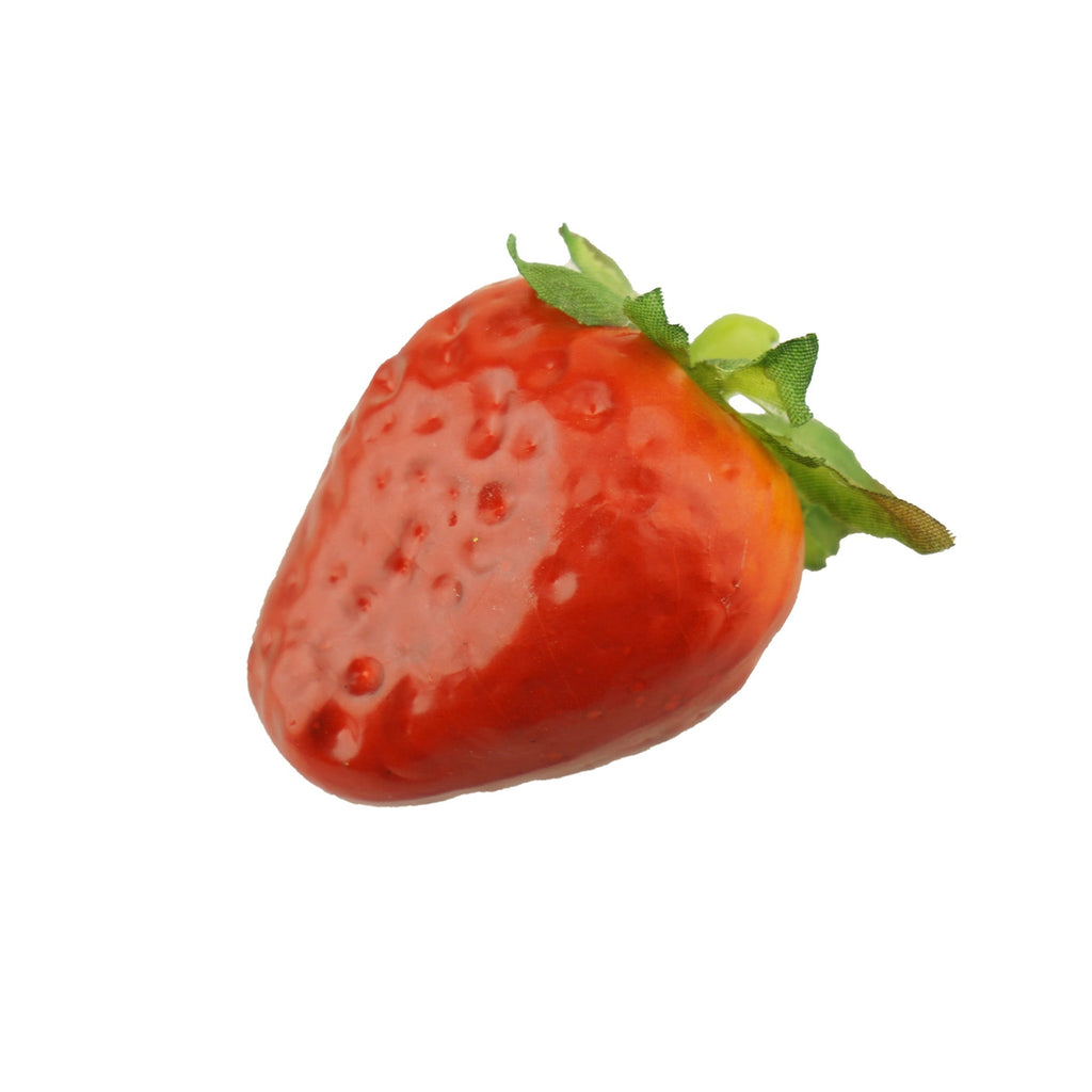 Realistic Faux Strawberry Decoration, 2-Inch