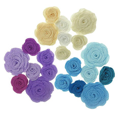 3D Crochet Flower Embellishments, 7-Piece