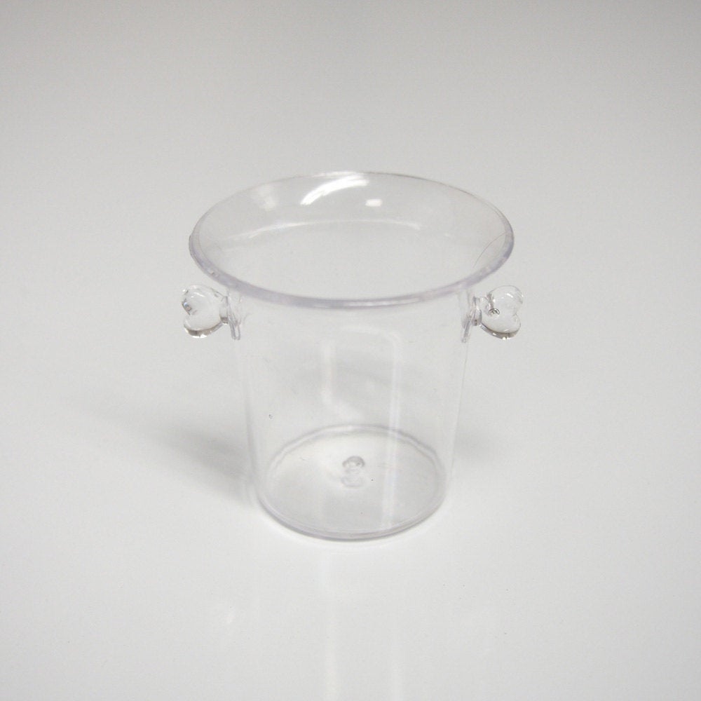 Mini Ice Bucket Plastic Container, 1-ounce, 12-piece