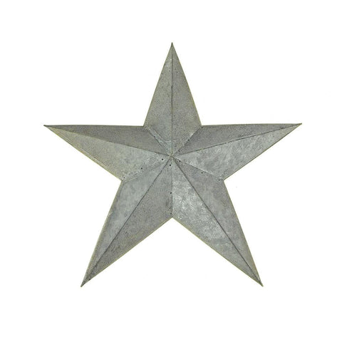 Metal Hanging Gray Galvanized Star Christmas Decor, 15-Inch